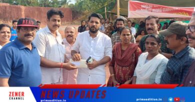 മരളൂരിലെ സമരപന്തൽ ഷാഫി പറമ്പിൽ എം.പി. സന്ദർശിച്ചു