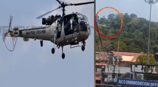 ശബരിമല സന്നിധാനത്ത് ക്ഷേത്രത്തിന്റെ മുകളിലൂടെ സൈനിക ഹെലികോപ്റ്റര്‍ പറന്നു, പമ്പ പൊലീസ് കേസെടുത്തത്.