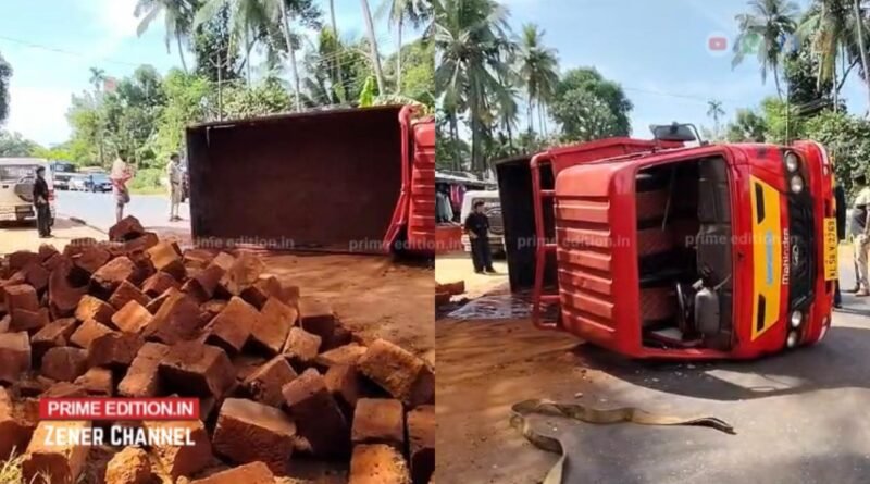 ദേശീയപാതയിൽ കൊയിലാണ്ടിയില്‍ ലോറി മറിഞ്ഞ് അപകടം; ഡ്രൈവർക്ക് പരിക്ക്
